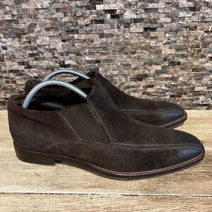 To Boot New York Adam Derrick Italian Brown Leather Drivers Slip On Loafers 9.5
